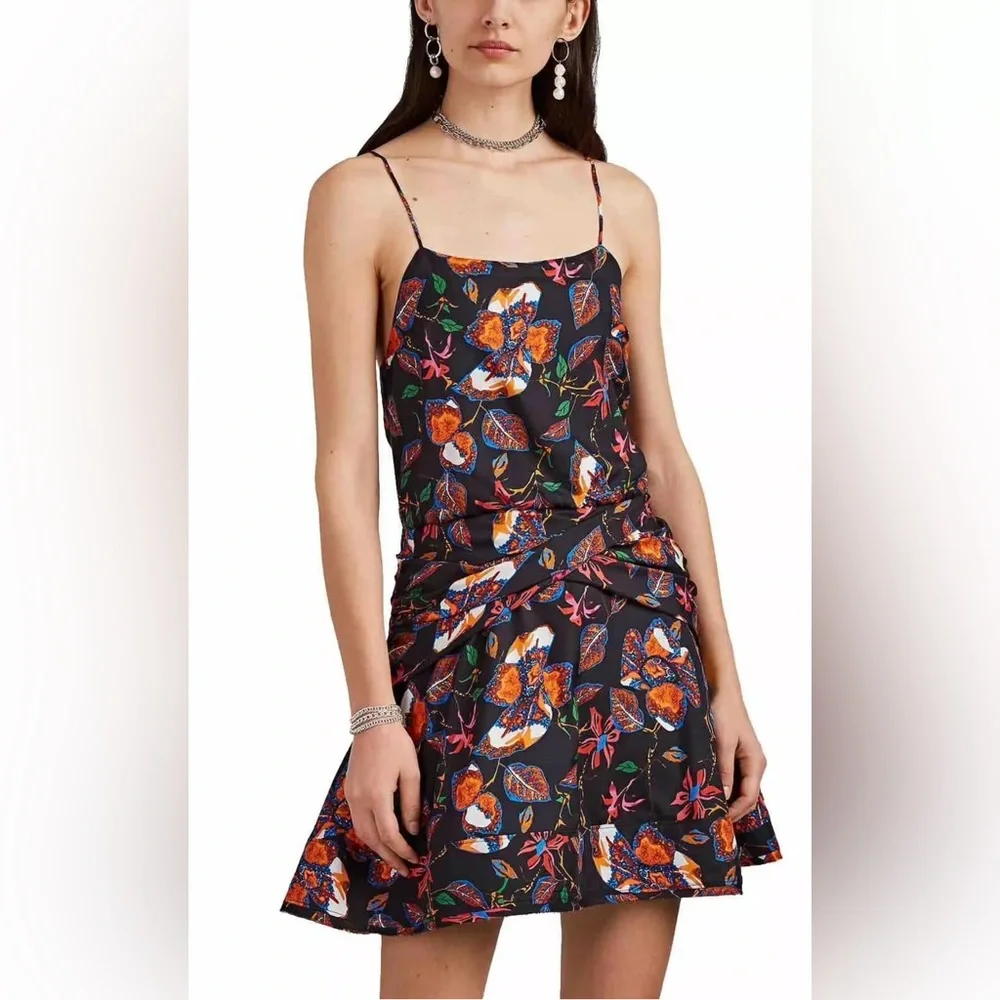 ❌SOLD❌Derek Lam 10 Crosby Floral Camisole Flounce Twist Slip Mini Dress - Picture 1 of 10